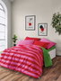 L'essentiel linge de maison Cherie - Verde, Rosa y Fucsia, Doble